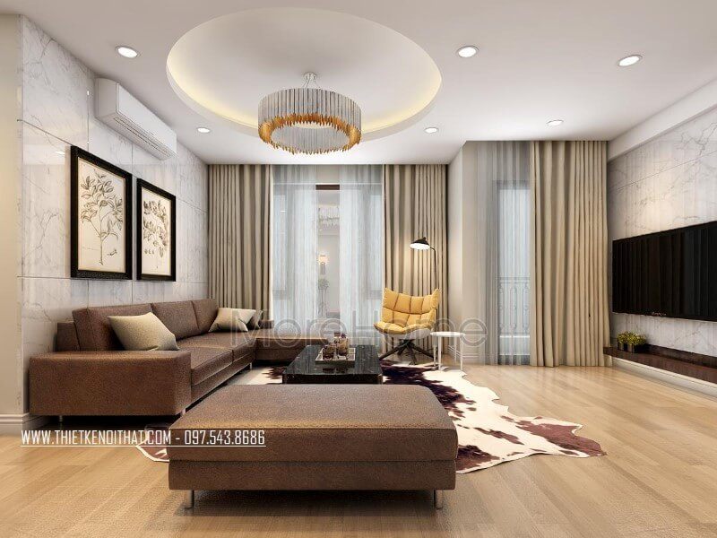 Thay vì thiết kế tường thô đơn sắc theo kiểu truyền thống, kiến trúc sư đã khéo léo  thay thế thành các bức tường đá hoa cương thanh thoát, tinh tế, vừa tạo độ phản chiếu vừa phải vừa giúp không gian trở nên cuốn hút, mới lạ và thu hút hơn